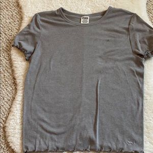 🤍PINK LETTUCE EDGE SHIRT